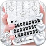 Silvery Glitter Keyboard Theme icon