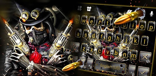Skull Gun Keyboard Theme PC screenshot Skull Gun Keyboard Theme PC screenshot