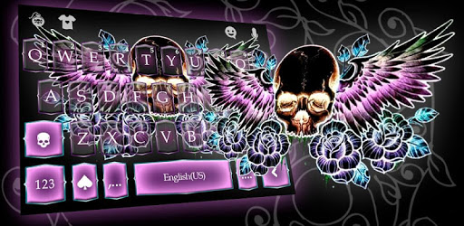 Skull Wing Tattoo Keyboard Theme PC screenshot