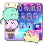 Sparkle Ice Cream Cat Keyboard Theme icon
