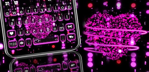 Sparkling Hearts 3d Keyboard Theme PC screenshot