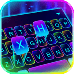 Sparkling Neon 3d Keyboard Theme icon