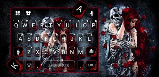 Spooky Skeleton Love Keyboard Theme PC screenshot