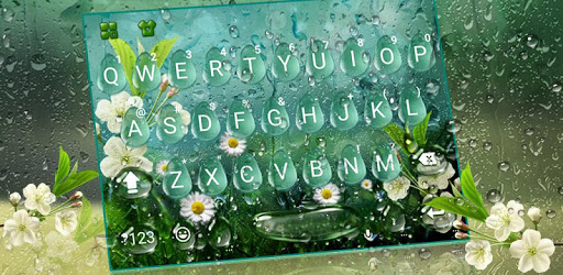 Summer Rain Waterdrop Keyboard Theme PC screenshot