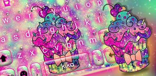 Sweet Icecream Galaxy Keyboard Theme PC screenshot