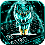 Thunder Neon Wolf Keyboard Theme icon