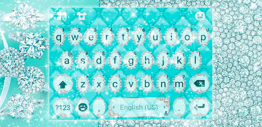 Tiffanie Blue Diamond Keyboard Theme PC screenshot