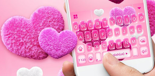 Valentine Plush Heart Keyboard Theme PC screenshot