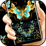 Vintage Golden Butterfly Keyboard Theme icon