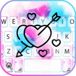 Watercolor Love Arrow Keyboard Theme icon