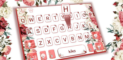 Watercolor Pretty Floral Keyboard Theme PC screenshot