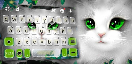 White Cute Cat Keyboard Theme PC screenshot White Cute Cat Keyboard Theme PC screenshot