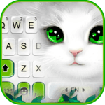 White Cute Cat Keyboard Theme for PC White Cute Cat Keyboard Theme for PC