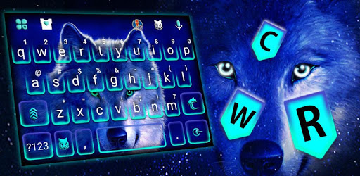 Wild Ice Wolf Keyboard Theme PC screenshot