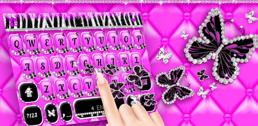 Luxury Butterfly Zebra Keyboard Theme PC screenshot