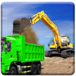 Sand Excavator Truck Driving Rescue Simulator 3D icon