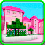 Pink dollhouse games map for MCPE for PC
