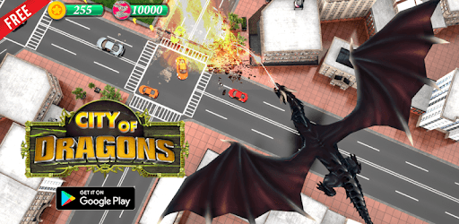 Flying Dragon Fire Ball- Crime City shooting Games PC screenshot