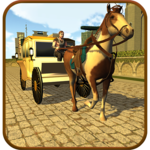 City Horse Carriage Cart Rider Simulator icon