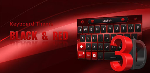 3D Black and Red GO Keyboard Theme PC screenshot 3D Black and Red GO Keyboard Theme PC screenshot