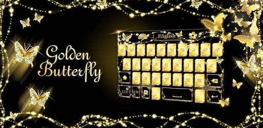 Golden Butterfly GO Keyboard Theme PC screenshot