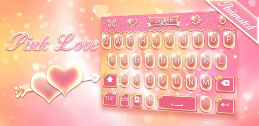 Pink Love GO Keyboard Animated Theme PC screenshot