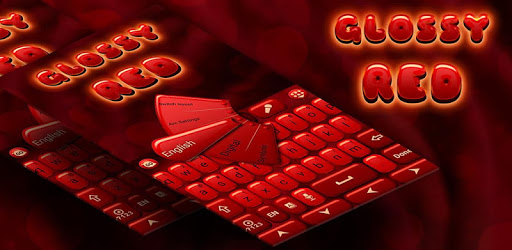 Glossy Red GO Keyboard Theme PC screenshot