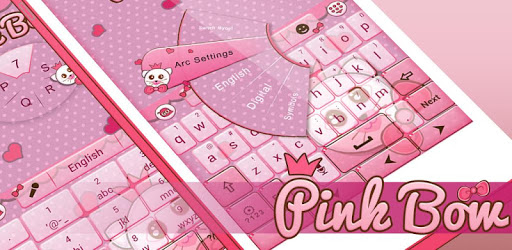 Pink Bow GO Keyboard Theme PC screenshot Pink Bow GO Keyboard Theme PC screenshot