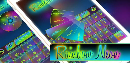 Rainbow Neon GO Keyboard Theme PC screenshot Rainbow Neon GO Keyboard Theme PC screenshot