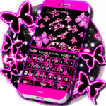 Neon Butterflies Keyboard icon