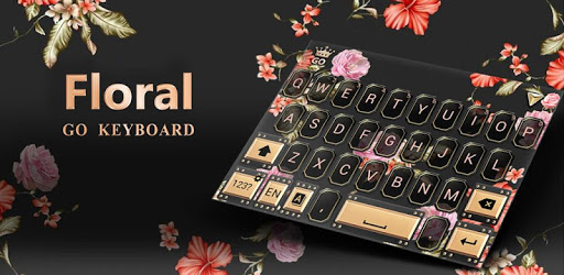 Floral GO Keyboard Theme Emoji PC screenshot