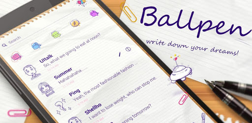 (FREE) GO SMS BALLPEN THEME PC screenshot