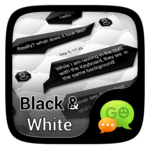 (FREE)GO SMS BLACK&WHITE THEME icon