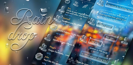 (FREE) GO SMS RAINDROP THEME PC screenshot