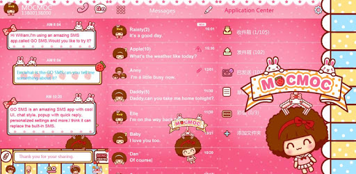 GO SMS PRO HELLOMOCMOC THEME PC screenshot