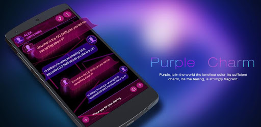 GO SMS PRO PURPLE CHARM THEME PC screenshot
