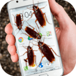 Bug in Phone funny joke icon