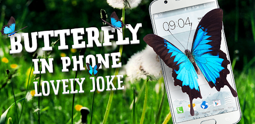 Butterfly in Phone lovely joke PC screenshot