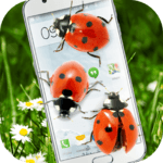 Ladybug in Phone Funny joke icon