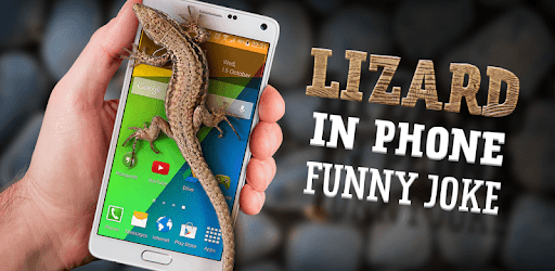 Lizard in phone funny joke PC screenshot Lizard in phone funny joke PC screenshot