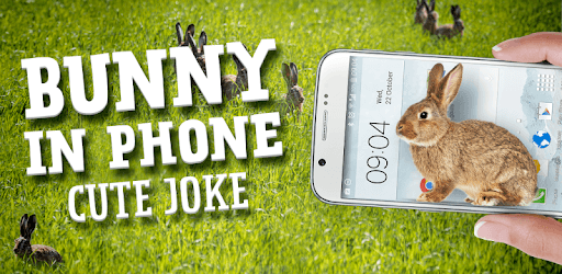 Bunny in Phone Cute joke PC screenshot