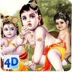 4D Little Krishna App & Live Wallpaper icon