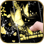Gold butterfly Keyboard Theme golden dream for PC