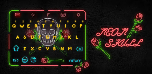 Neon Skull Keyboard Theme PC screenshot Neon Skull Keyboard Theme PC screenshot