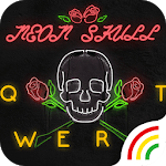 Neon Skull Keyboard Theme for PC Neon Skull Keyboard Theme for PC