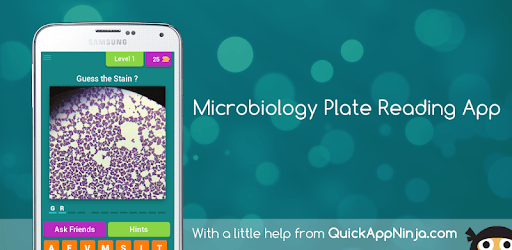 Microbiology quiz; plate reading app. PC screenshot