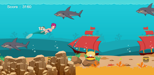 Mermaid Shark Dash PC screenshot