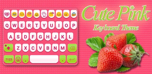 Cute Pink Emoji Keyboard Theme PC screenshot