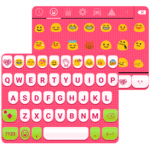 Cute Pink Emoji Keyboard Theme for PC