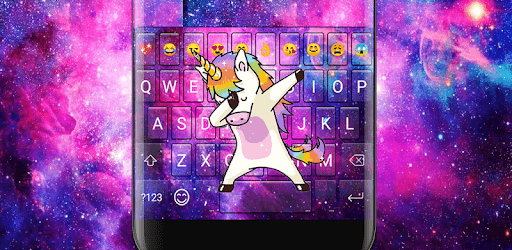Galaxy Dab Unicorn Emoji Gif Keyboard wallpaper PC screenshot